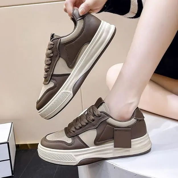 Women’s Brown Casual Platform Sneakers